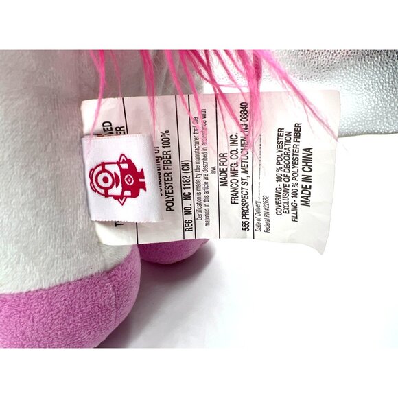 Fluffy Unicorn Plush 17” Despicable Me Minions Universal Studios - Picture 4 of 8